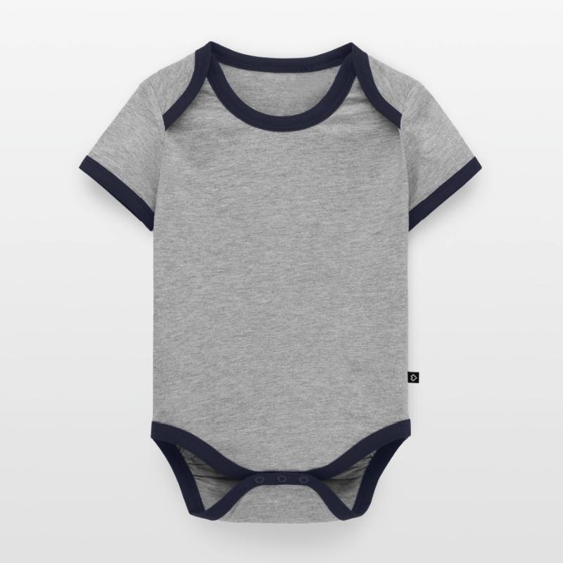 Baby Bio-Kurzarm-Kontrastbody