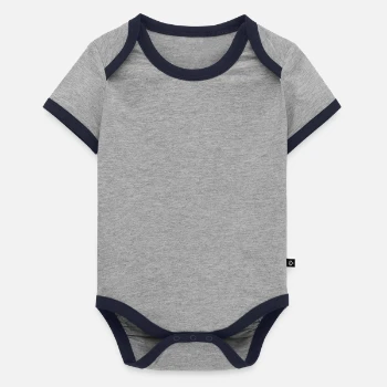 Baby Bio-Kurzarm-Kontrastbody