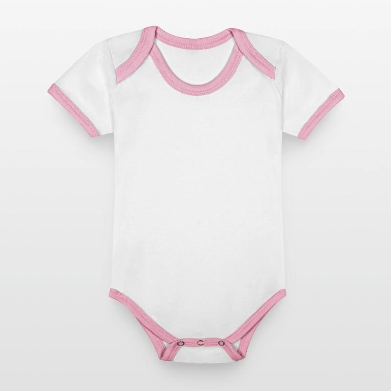 Baby Bio-Kurzarm-Kontrastbody