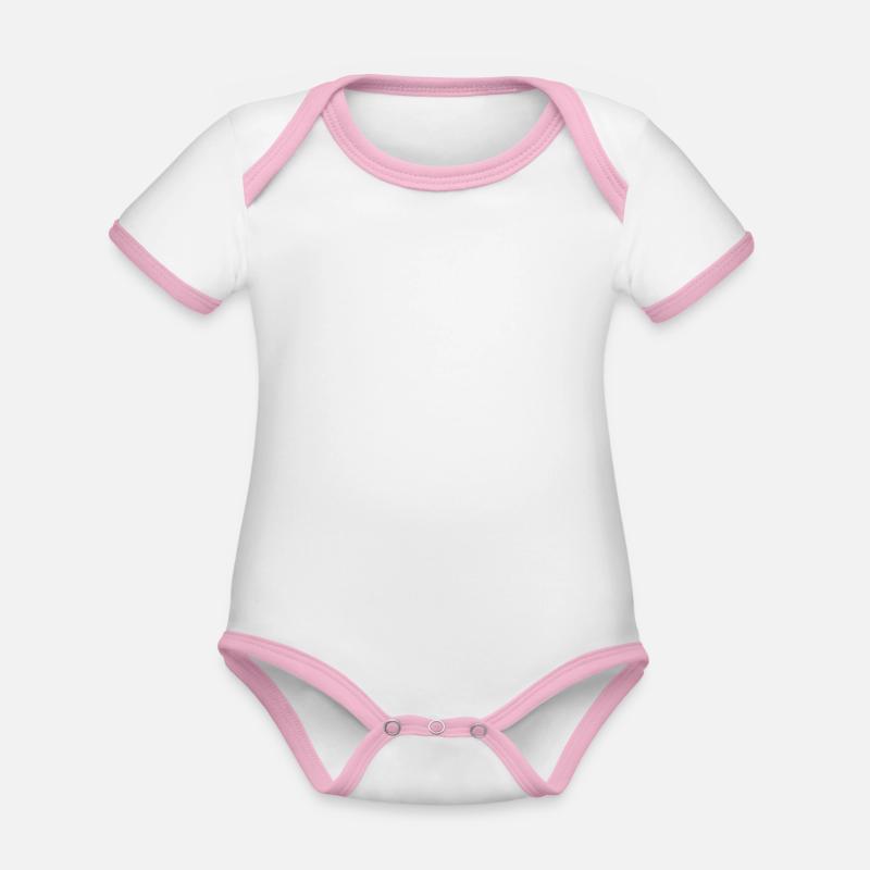 Økologisk kortermet kontrast-babybody