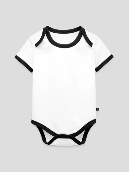 Baby Bio-Kurzarm-Kontrastbody -  - Vorne
