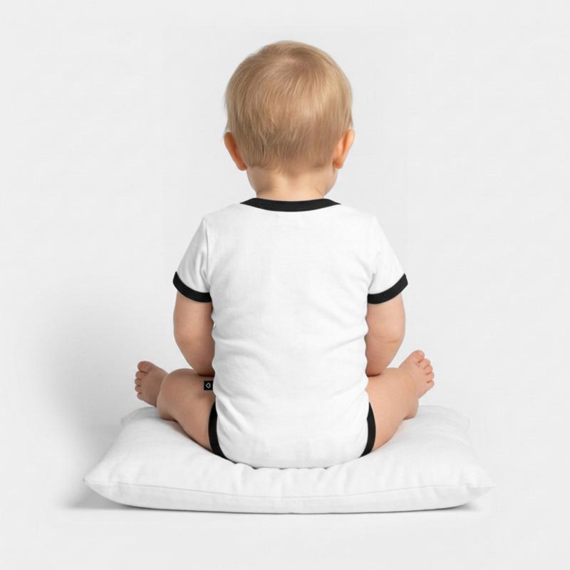 Baby Bio-Kurzarm-Kontrastbody