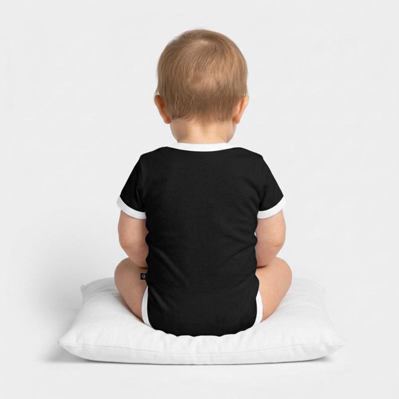 Baby Bio-Kurzarm-Kontrastbody