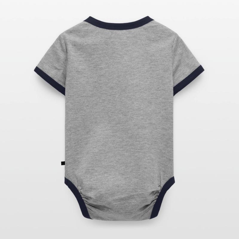 Body Bébé bio contrasté manches courtes