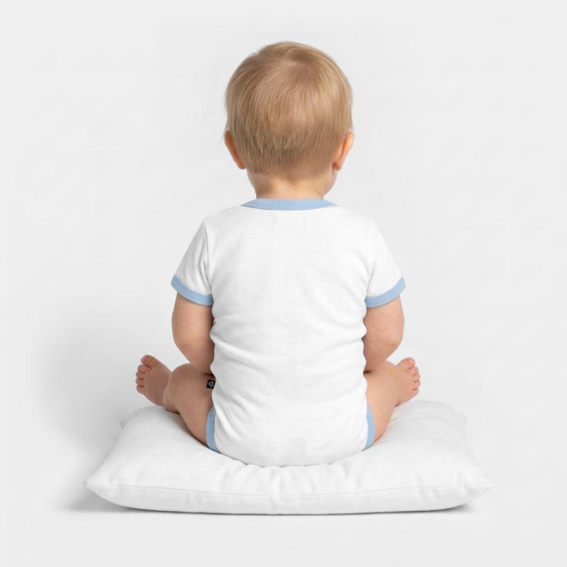 Baby Bio-Kurzarm-Kontrastbody