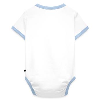 Baby contrasterend bio-rompertje met korte mouwen