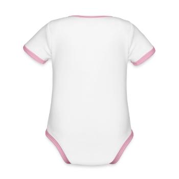 Ekologisk kontrastfärgad kortärmad babybody