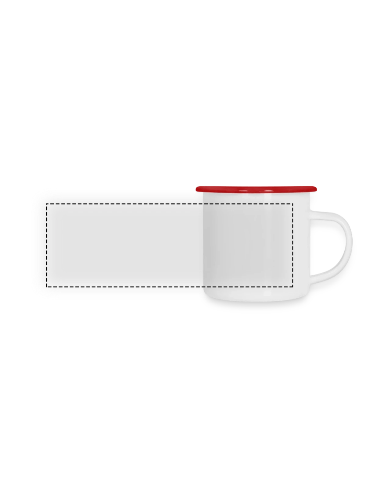 Panoramic Camper Mug - white/red - Front