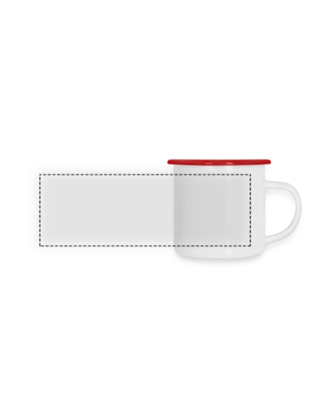 Panoramic Camper Mug - white/red - Front