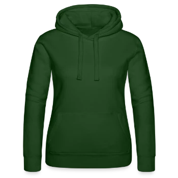 Women’s Hooded Sweater by Russell - bottle green - Front - Liana (172cm)