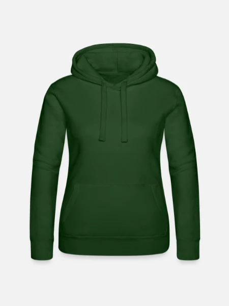 Women’s Hooded Sweater by Russell - bottle green - Front