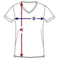 Size chart - Men's Stripe V-Neck T-Shirt