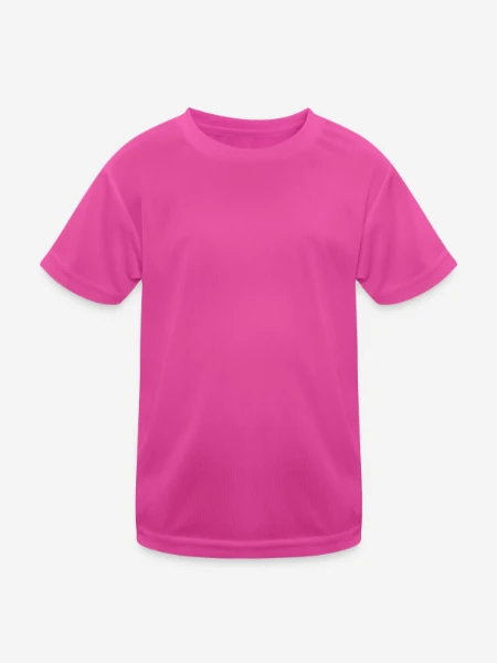 Kinder Funktions-T-Shirt - hot Pink - Vorne