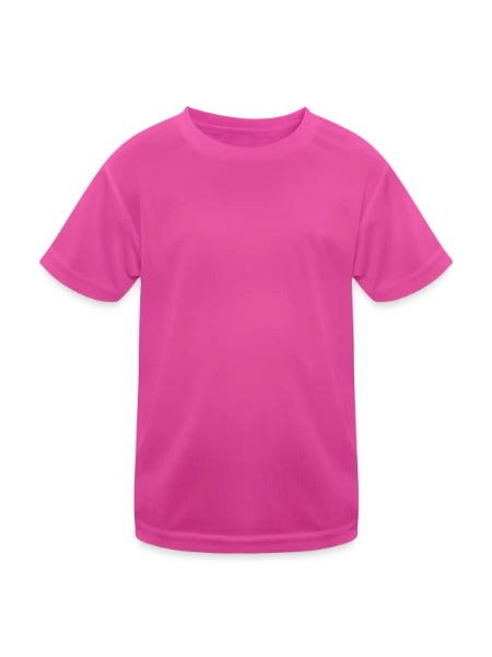 Kids Functional T-Shirt - neon pink - Front
