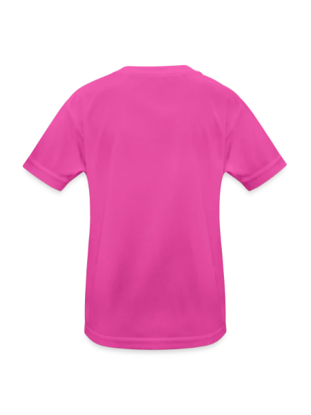 Kids Functional T-Shirt - neon pink - Back