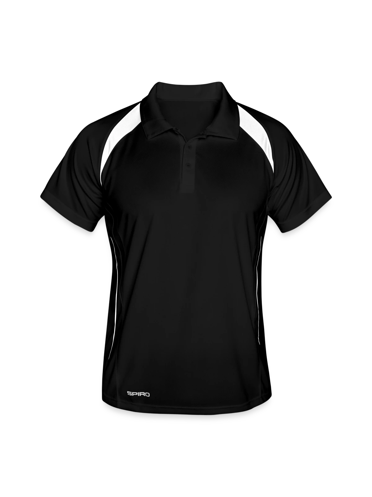 Men's Polo breathable - black/white - Front