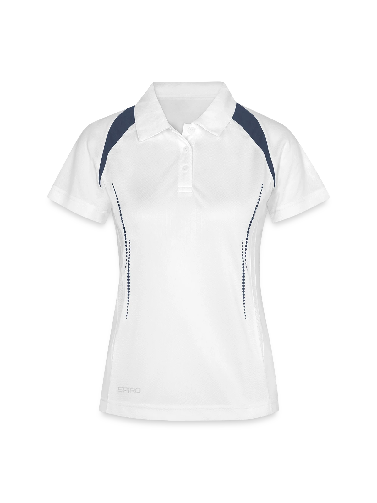 Women's Polo breathable - white/navy - Front