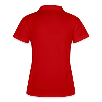 Women's Polo breathable - red/white - Back