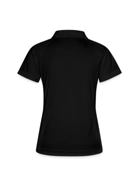 Women's Polo breathable - black/white - Back