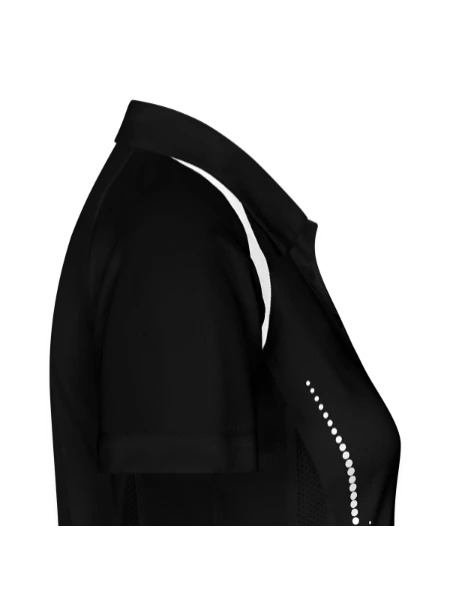 Women's Polo breathable - black/white - Right