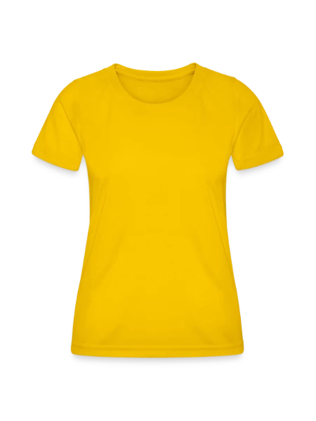T-shirt sport Femme - jaune d'œuf - Devant