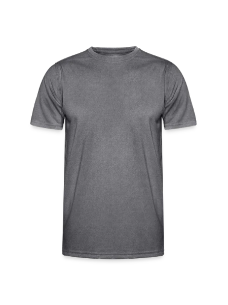 Männer Funktions-T-Shirt - dunkle Melange  - Vorne