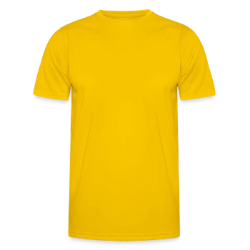 Men's Functional T-Shirt - egg yellow - Front - AI Model Male 178 dark (178cm)