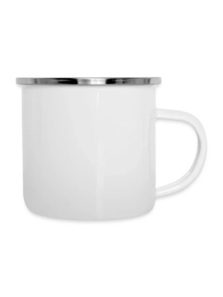 Tasse émaillée - blanc - Droite