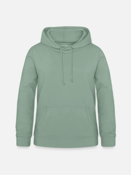 Sweat à capuche Femme - vert-de-gris - Devant