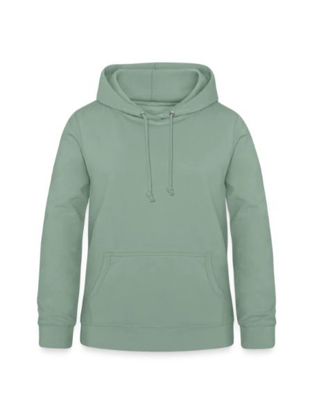 Frauen Hoodie - Graugrün - Vorne