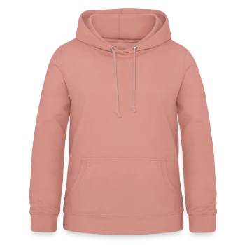 Sweat à capuche Femme - rose poudré - Devant - AI Model Female 172 light (172cm)