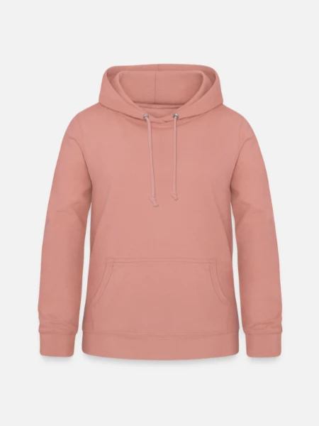 Sweat à capuche Femme - rose poudré - Devant