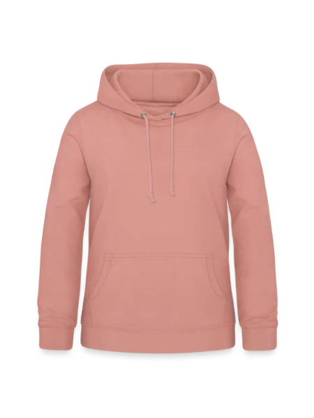 Sweat à capuche Femme - rose poudré - Devant