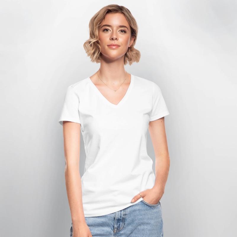 Frauen-T-Shirt mit V-Ausschnitt