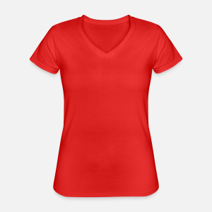 Klassisches Frauen-T-Shirt mit V-Ausschnitt
