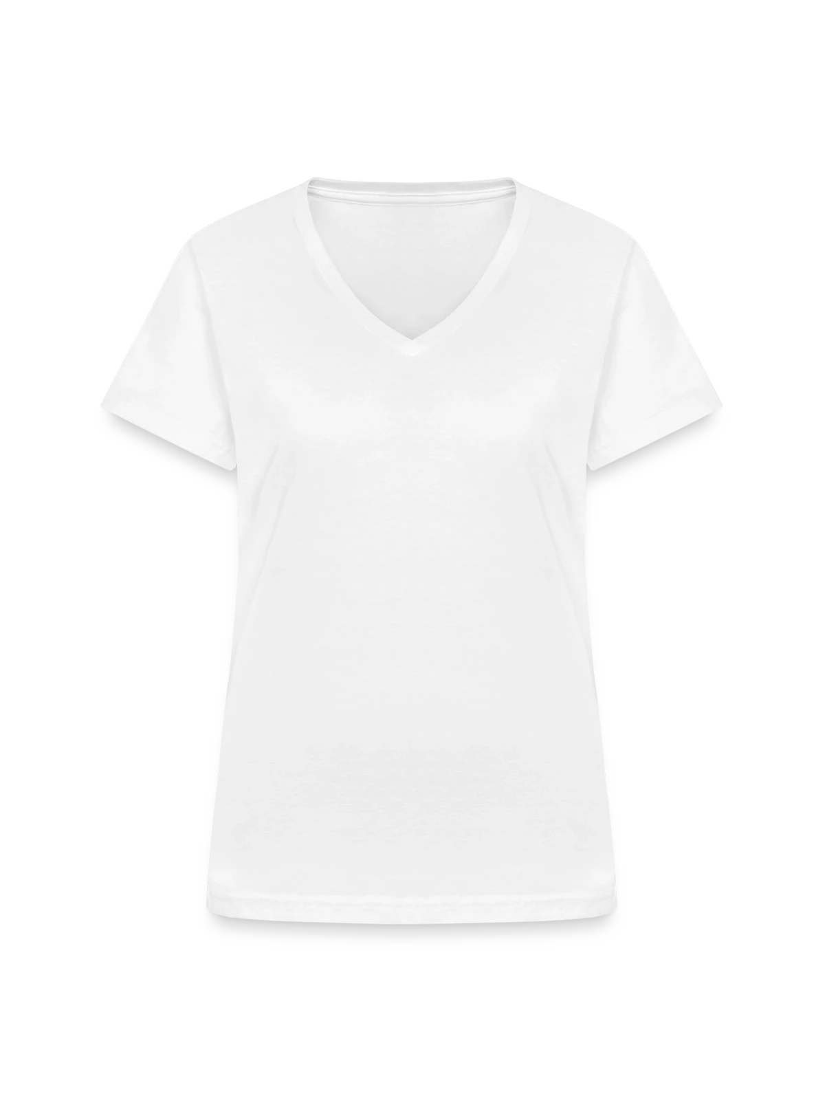 Women's V-neck T-shirt - white - Front