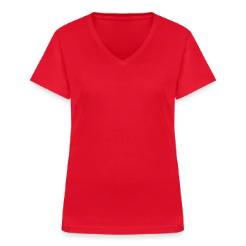 Women's V-neck T-shirt - red - Front - Lela (165cm)