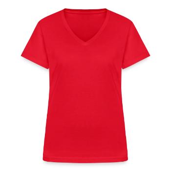 T-shirt med V-ringning dam