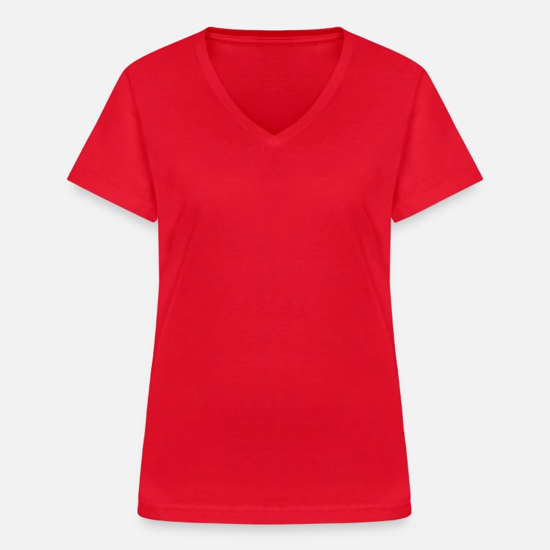 T-shirt med V-ringning dam