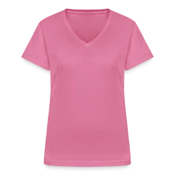 Women's V-neck T-shirt - pink - Front - Lela (165cm)