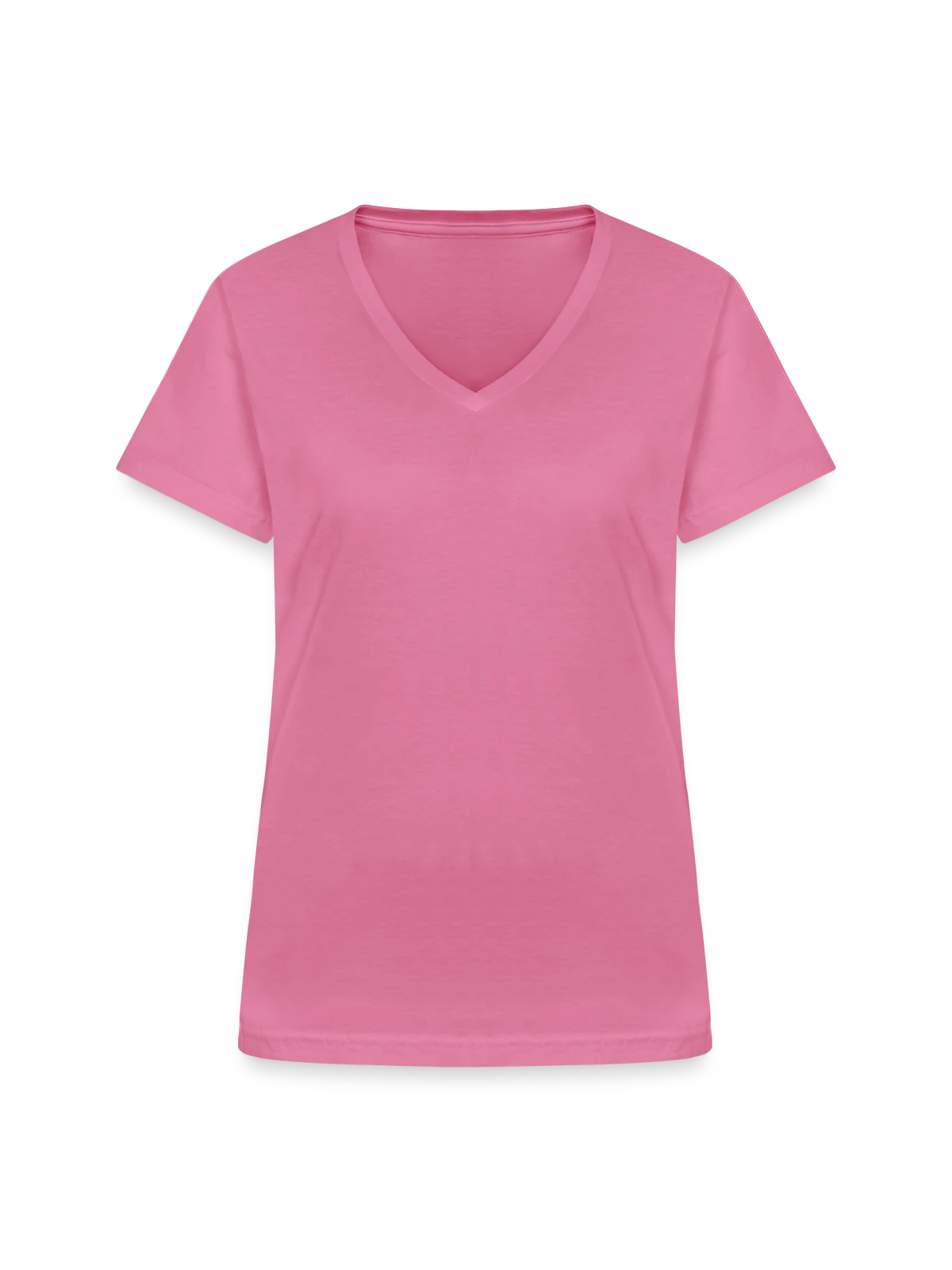 Women's V-neck T-shirt - pink - Front