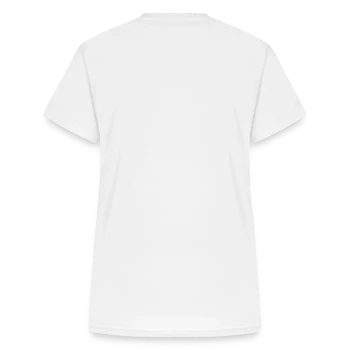 T-shirt col V Femme - blanc - Dos - Zoe (177cm)