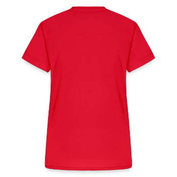 Women's V-neck T-shirt - red - Back - Zoe (177cm)