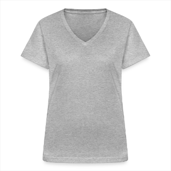 Women's V-neck T-shirt - sports grey