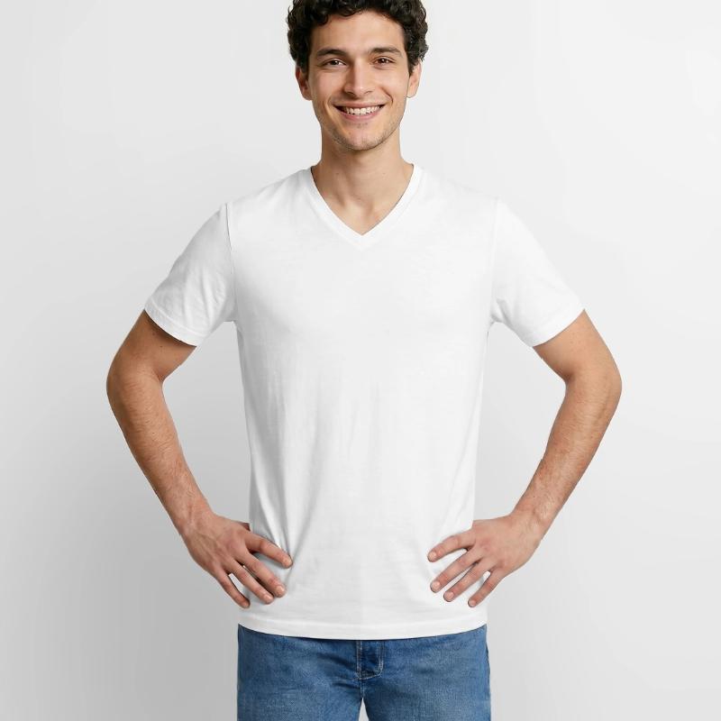 Männer-T-Shirt mit V-Ausschnitt