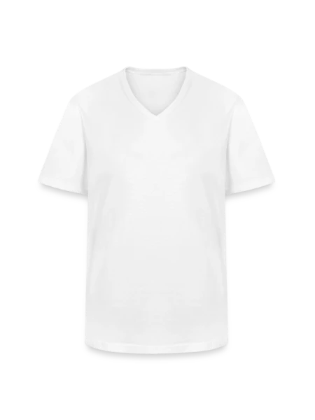 T-shirt col V Homme - blanc - Devant