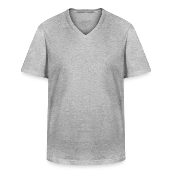Men's V-Neck T-Shirt - heather grey - Front - AI Model Male 185 light (185cm)