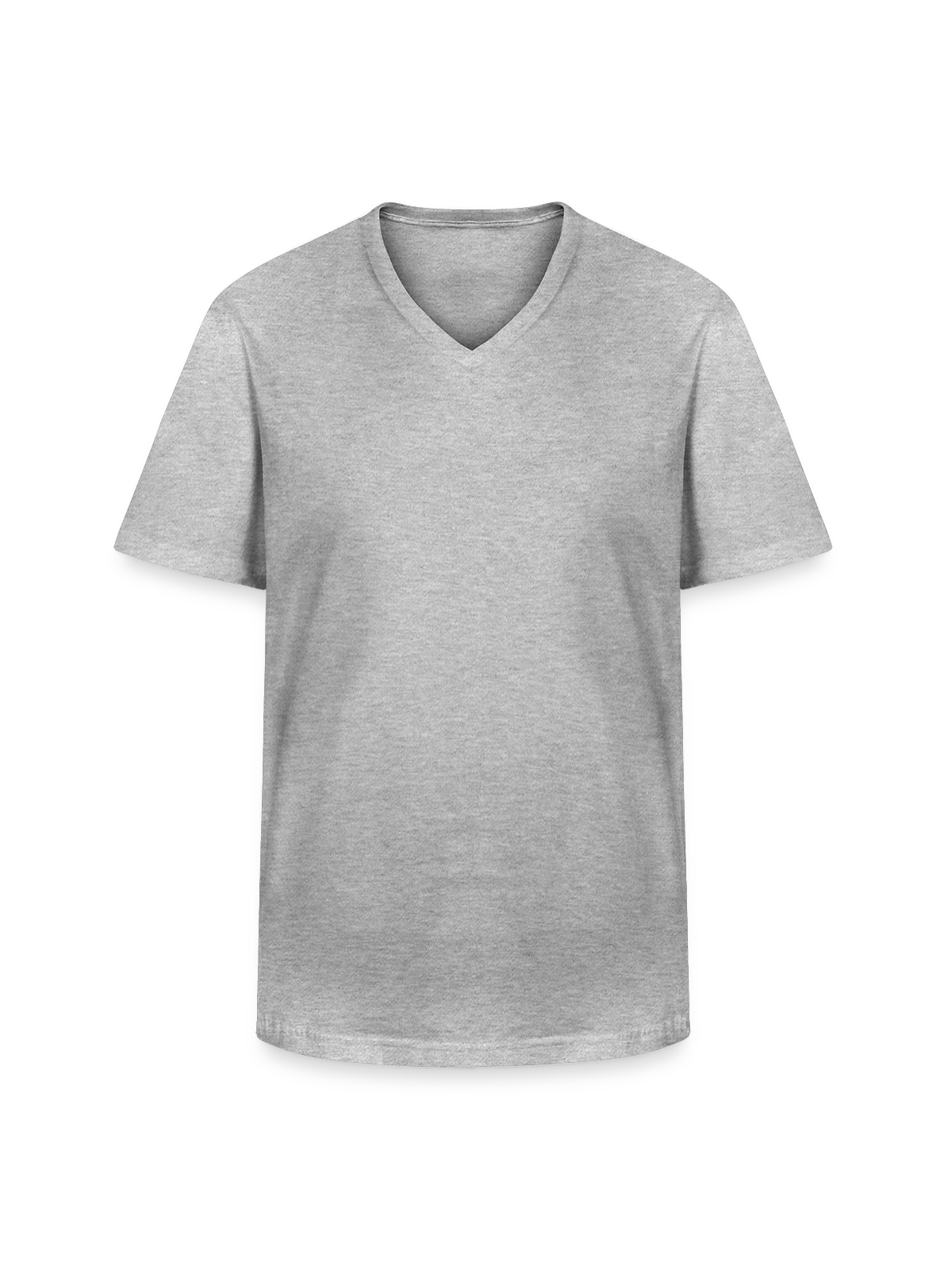 Men's V-Neck T-Shirt - heather grey - Front