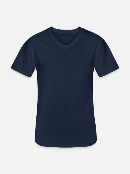 Men's V-Neck T-Shirt - navy - Front