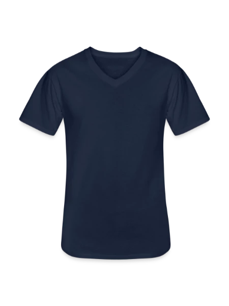 Men's V-Neck T-Shirt - navy - Front